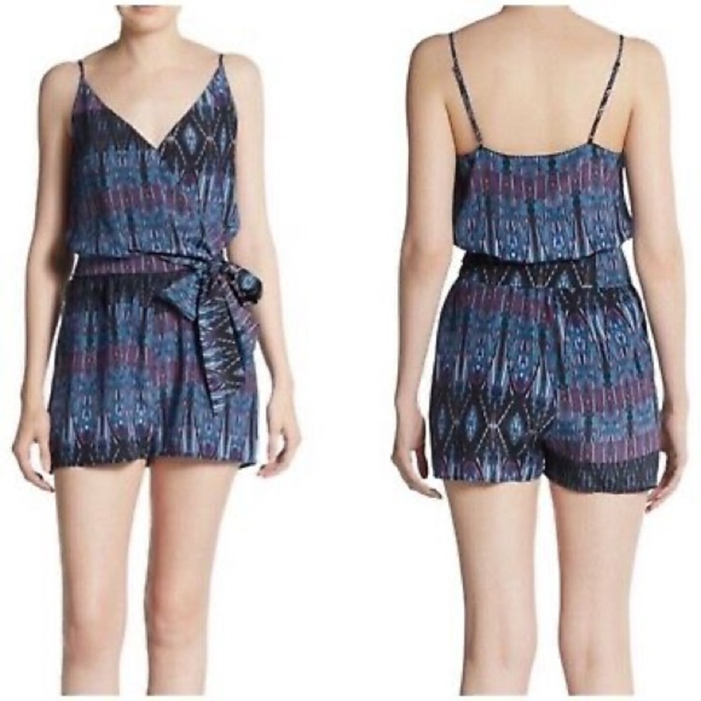 Silk printed romper